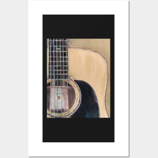 Martin Acoustic Guitar SSC-D35-14 - from Canada - Watercolor Art Print Posters and Art